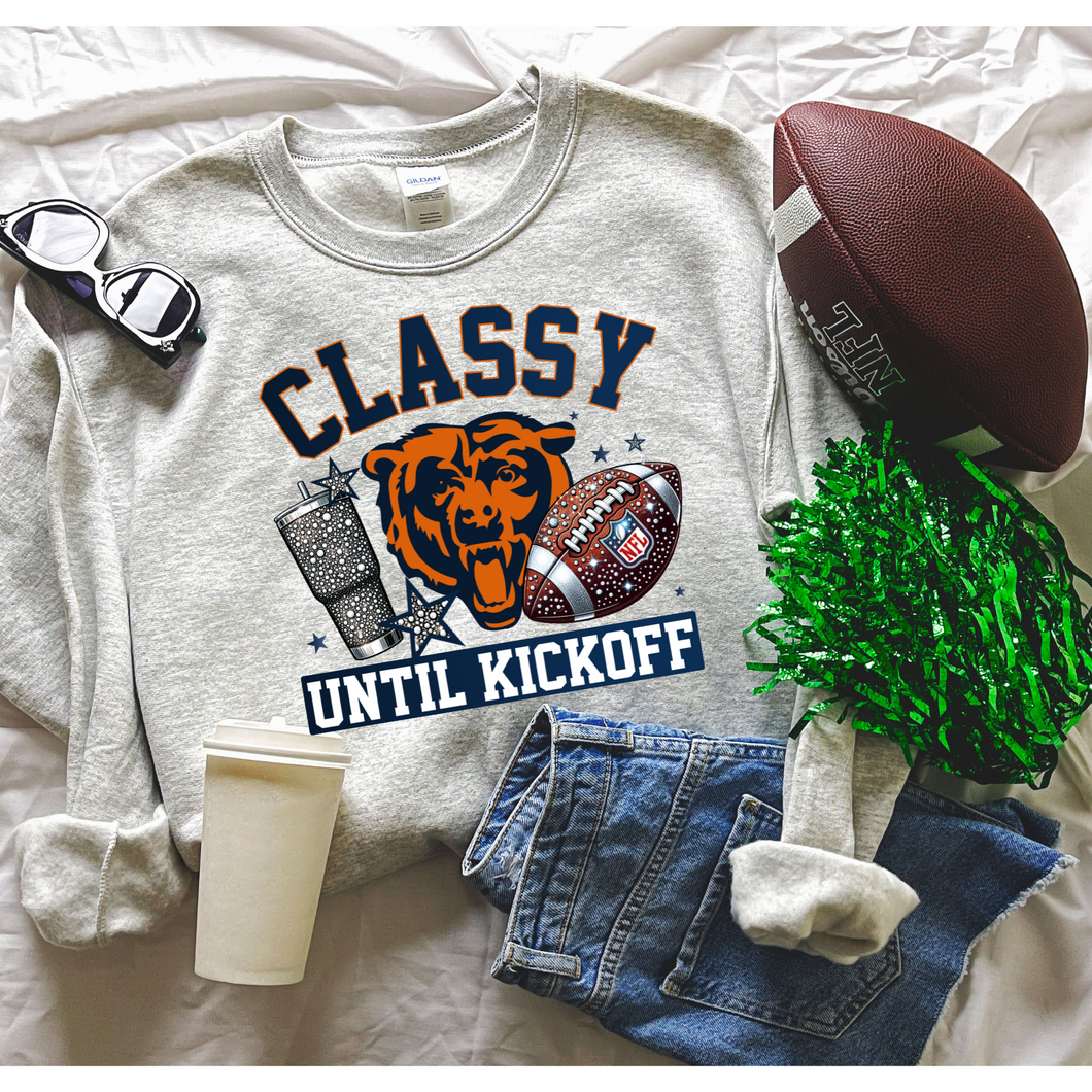 Classy Until Kickoff Bear Team - DTF Transfer