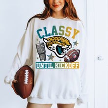 Load image into Gallery viewer, Classy Until Kickoff Fast Cat Team - DTF Transfer

