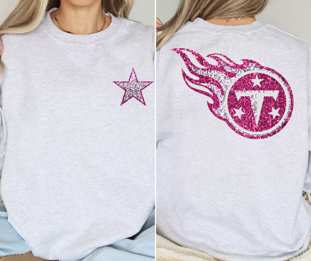 Pink Faux Sequin Greek Parents Team- DTF Transfer