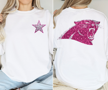 Load image into Gallery viewer, Pink Faux Sequin Black Cat Team- DTF Transfer
