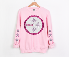 Load image into Gallery viewer, Pink Faux Sequin Pittsburgh Team- DTF Transfer
