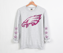 Load image into Gallery viewer, Pink Faux Sequin American Bird Team- DTF Transfer
