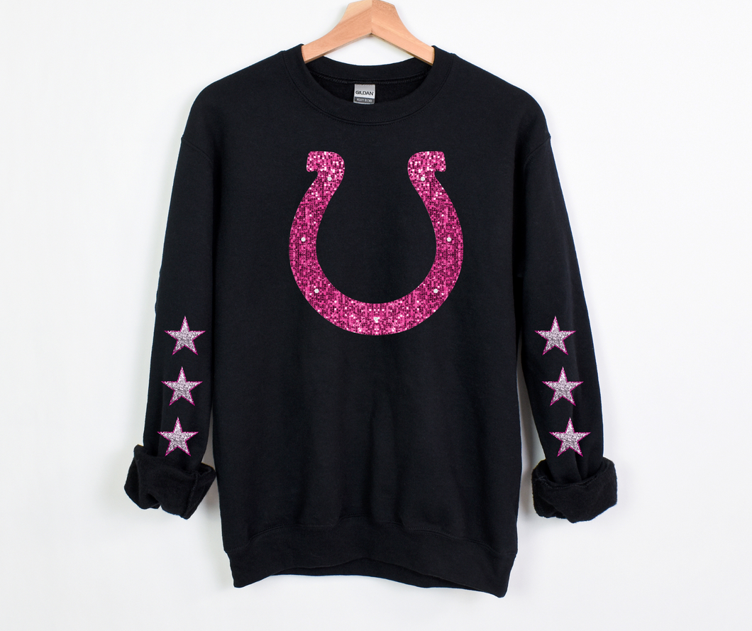 Pink Faux Sequin Baby Horse Team- DTF Transfer