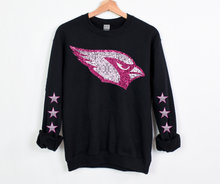 Load image into Gallery viewer, Pink Faux Sequin Red Bird Team- DTF Transfer
