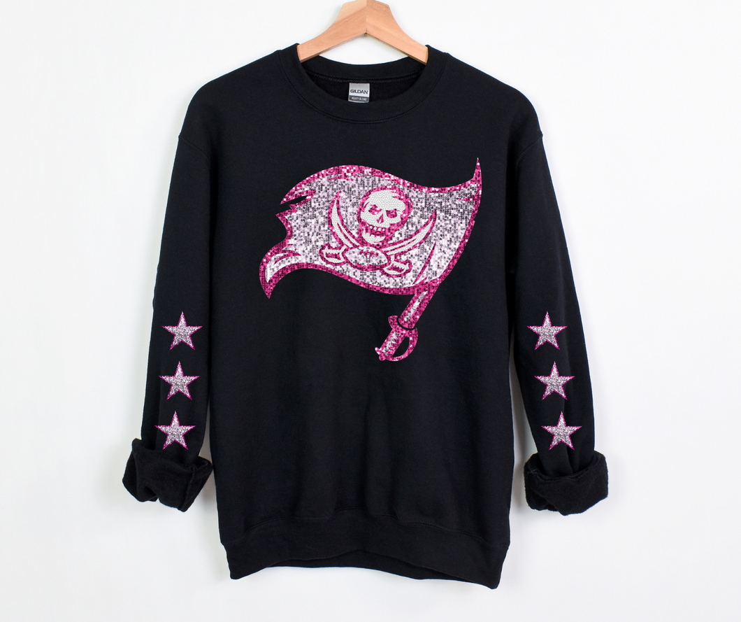 Pink Faux Sequin Pirate Team- DTF Transfer