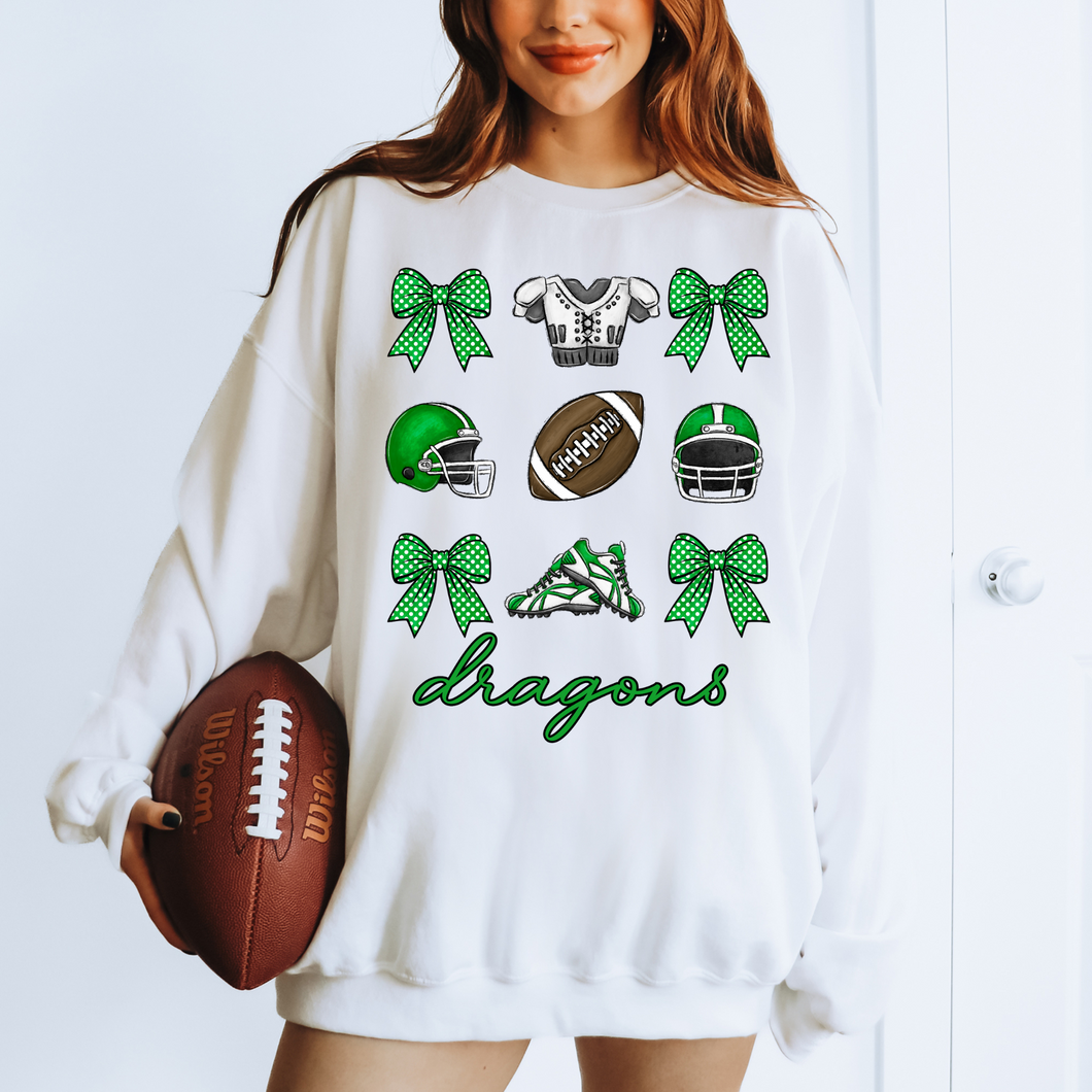 Green Dragons Football Gear DTF Transfer