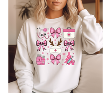 Load image into Gallery viewer, Retro Pink Christmas Nurse- DTF Transfer
