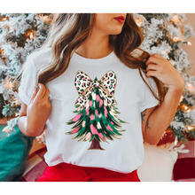 Load image into Gallery viewer, Pink Leopard Bow Tree- DTF Transfer
