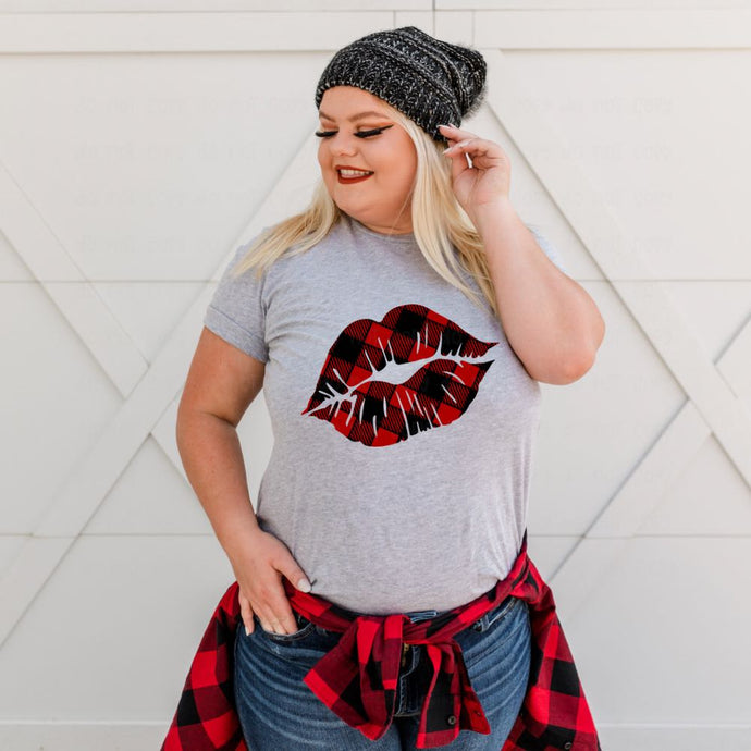 Plaid Lips - DTF Transfer