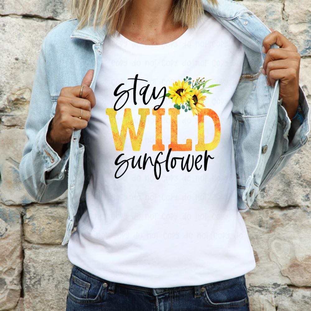 Stay Wild Sunflower TRANSFER