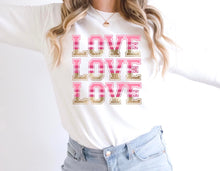 Load image into Gallery viewer, Pink and Gold Love TRANSFER
