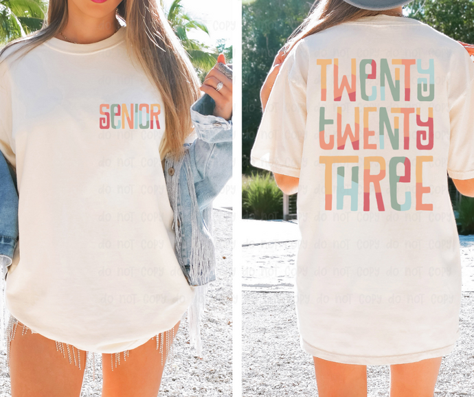 Twenty Twenty Three Pink and Green - DTF Transfer