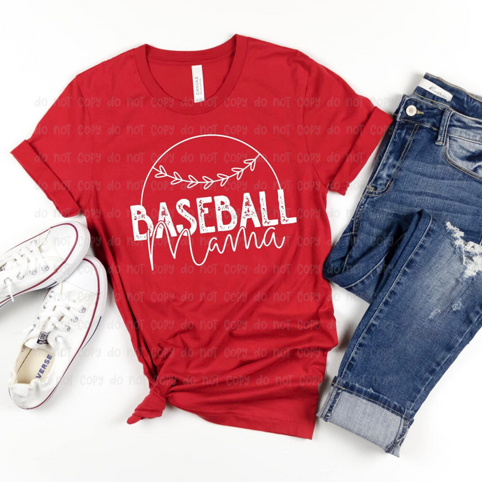 BASEBALL MAMA (WHITE) - DTF Transfer