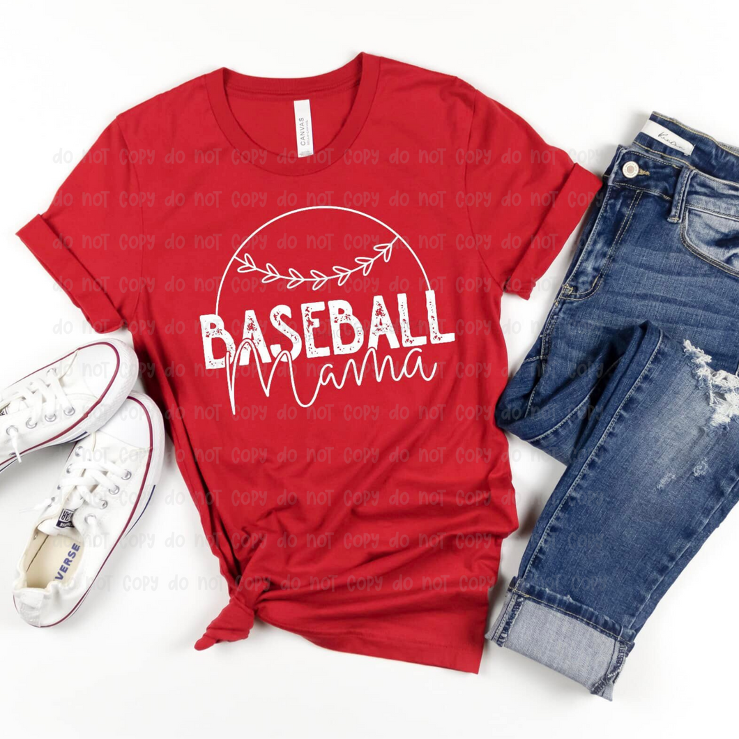 BASEBALL MAMA (WHITE)TRANSFER