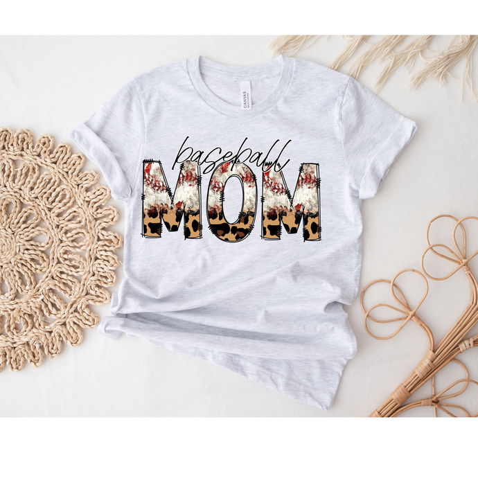 BASEBALL MOM  CHEETAH  - DTF Transfer