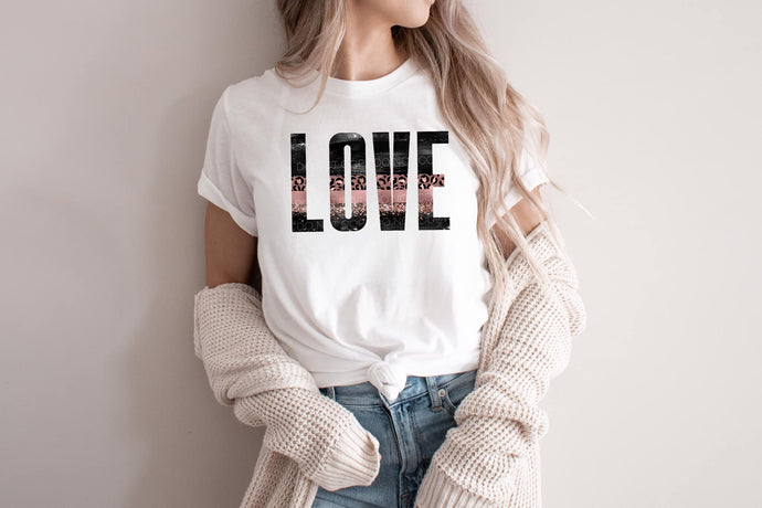 Black and Pink Leopard Love - DTF Transfer