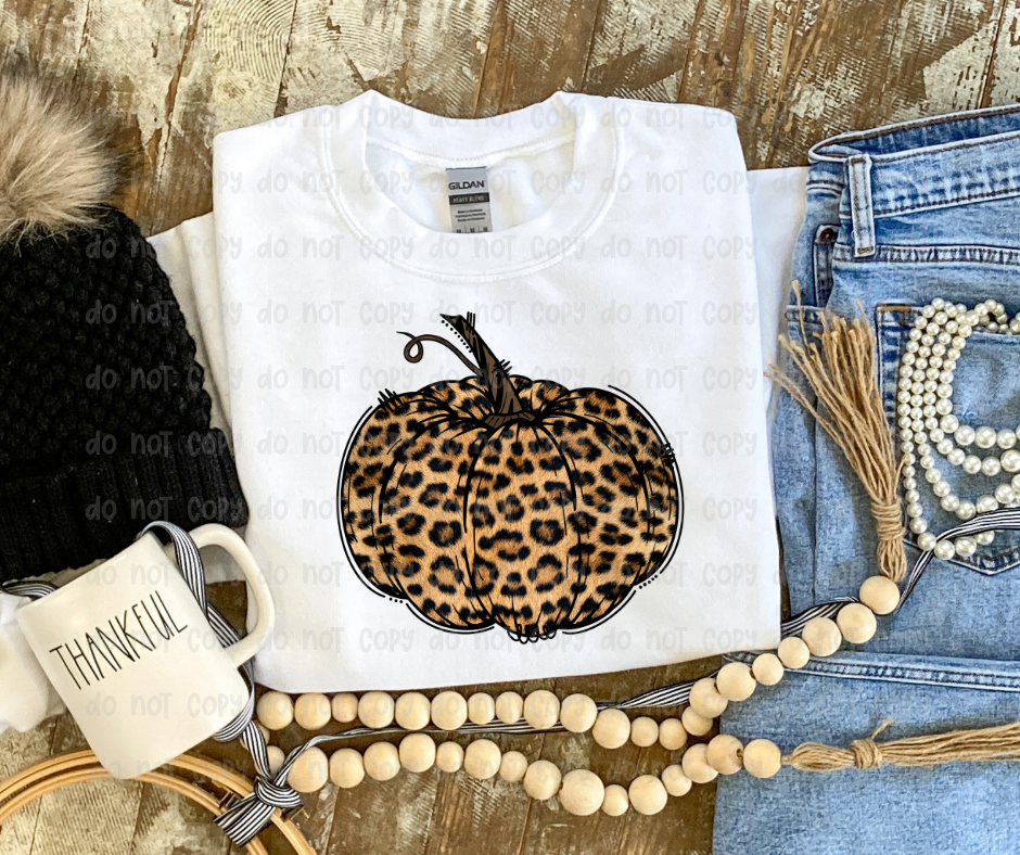 Cheetah Print Pumpkin TRANSFER