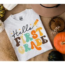 Load image into Gallery viewer, HELLO FALL FIRST GRADE  - DTF Transfer

