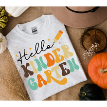 Load image into Gallery viewer, HELLO FALL KINDERGARTEN GRADE  - DTF Transfer
