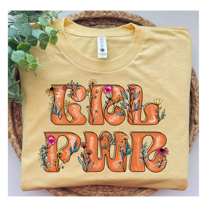 GRL PWR FLOWER  - DTF Transfer