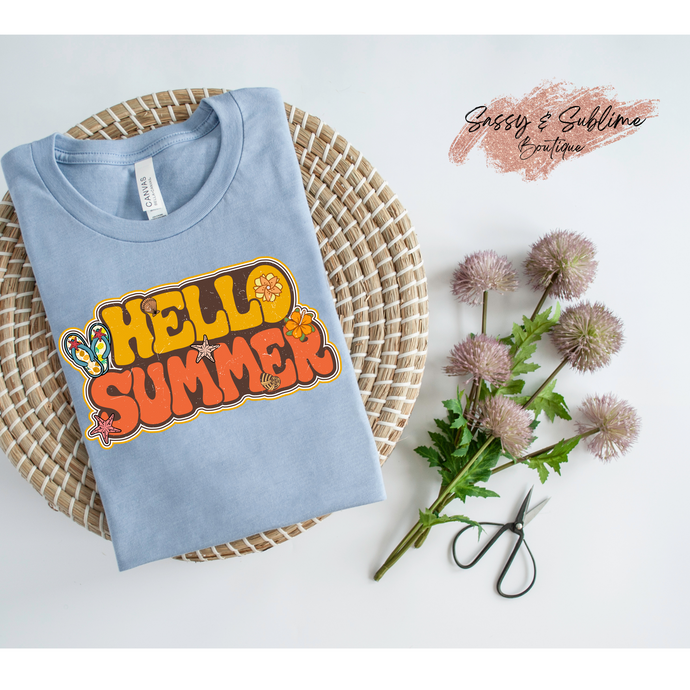 HELLO SUMMER  - DTF Transfer