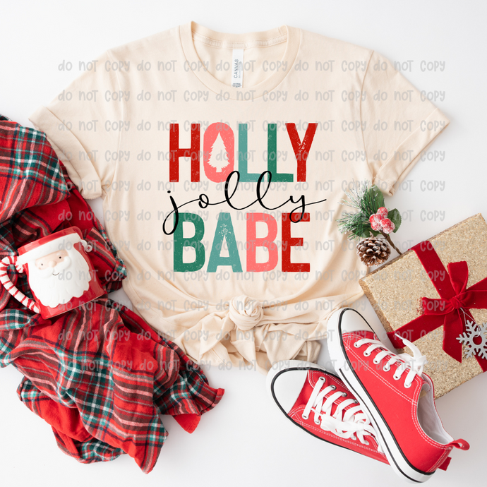HOLLY JOLLY BABE – DTF Transfer