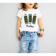 Load image into Gallery viewer, CAMO PENCIL  BACK TO SCHOOL  - DTF Transfer
