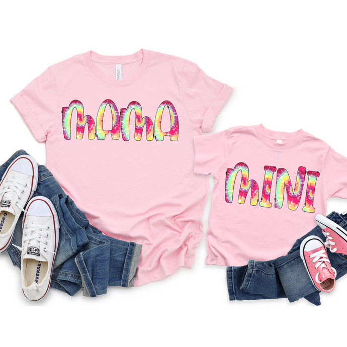MAMA & MINI TIE DYE  - DTF Transfer