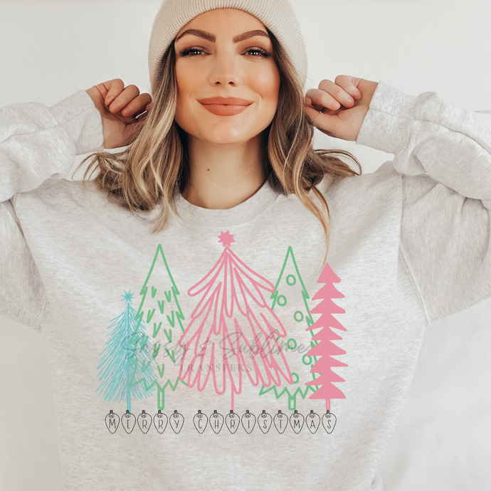 MERRY CHRISTMAS TREE COLOR – DTF Transfer