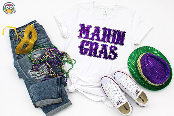 Purple Mardi Gras  - DTF Transfer