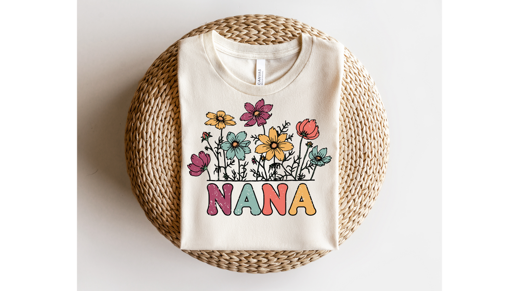 Vintage NANA Flower TRANSFERS