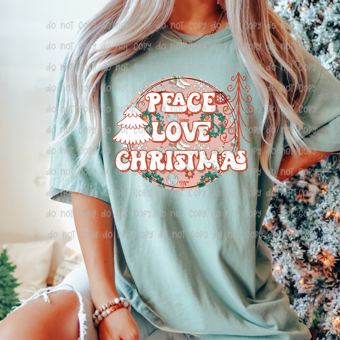 PEACE LOVE CHRISTMAS  – DTF Transfer