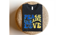 Load image into Gallery viewer, PEACE LOVE  - DTF Transfer
