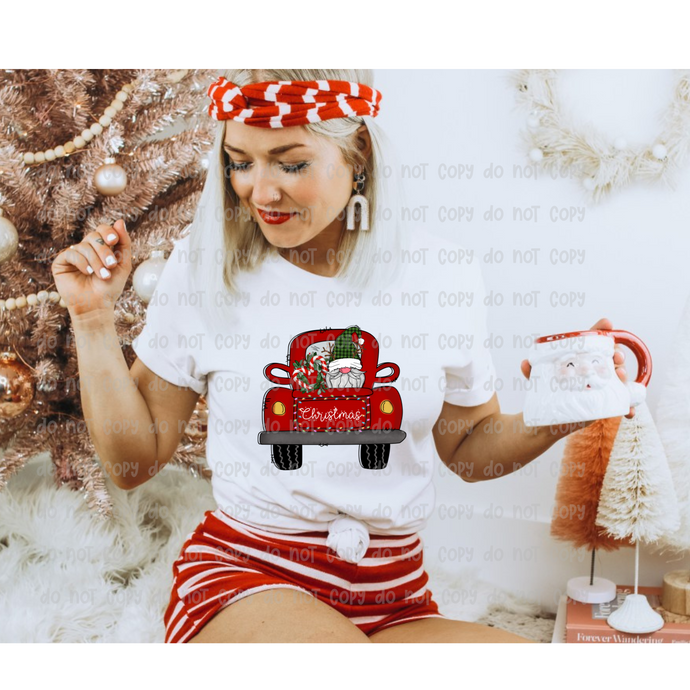 RED CHRISTMAS TRUCK – DTF Transfer