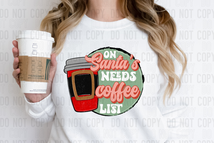 SANTA'S COFFEE LIST – DTF Transfer