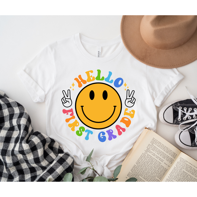 STAY HAPPY 1ST GRADE  - DTF Transfer
