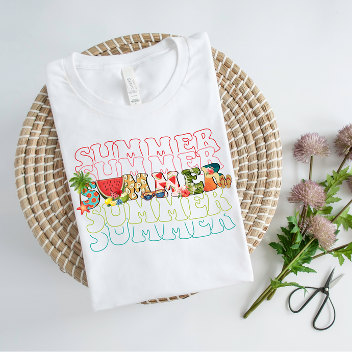 FRUIT SUMMER VIBES STACKED  - DTF Transfer