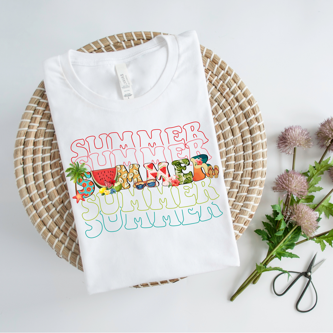 FRUIT SUMMER VIBES STACKED TRANSFER