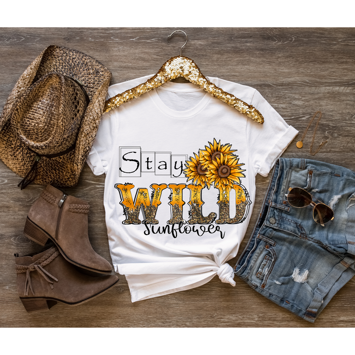 STAY WILD SUNFLOWER  - DTF Transfer