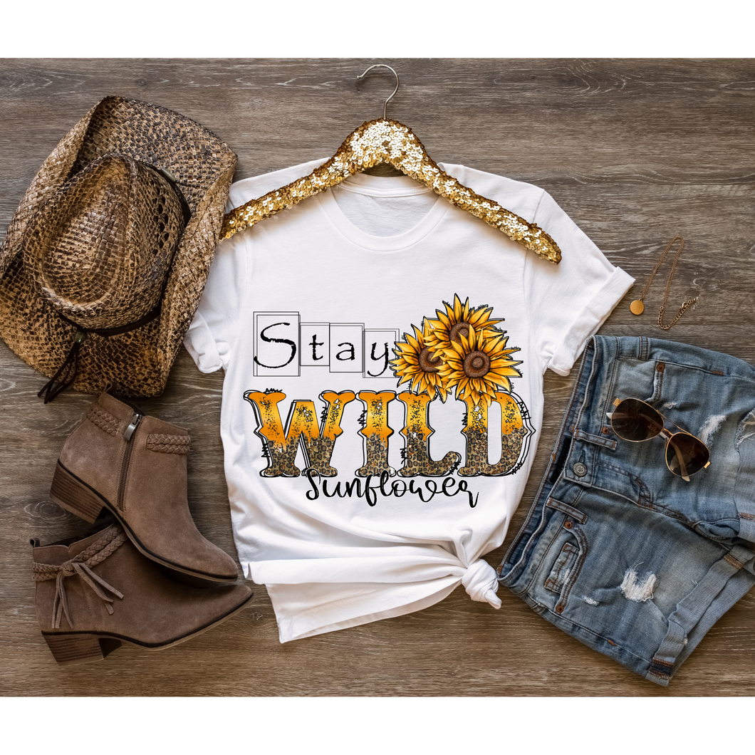 STAY WILD SUNFLOWER TRANSFER