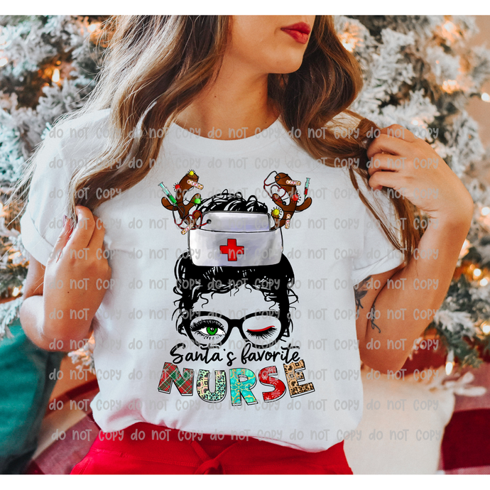 Santa's Favorite Nurse  – DTF Transfer
