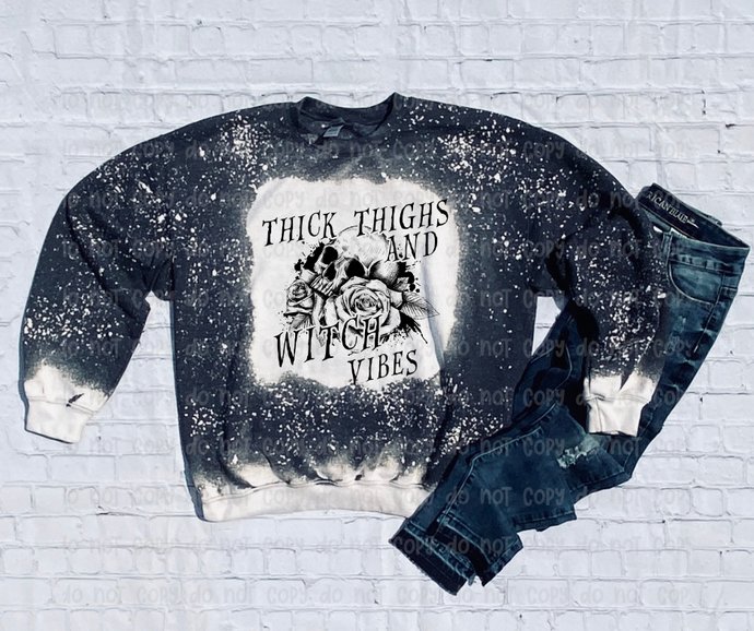 Thick Thighs and Witch Vibes - DTF Transfer