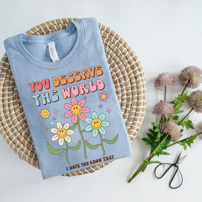 YOU DESERVE THE WORLD  - DTF Transfer