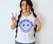 Load image into Gallery viewer, Gymnastics Mom Royal Blue Smiley  – DTF Transfer
